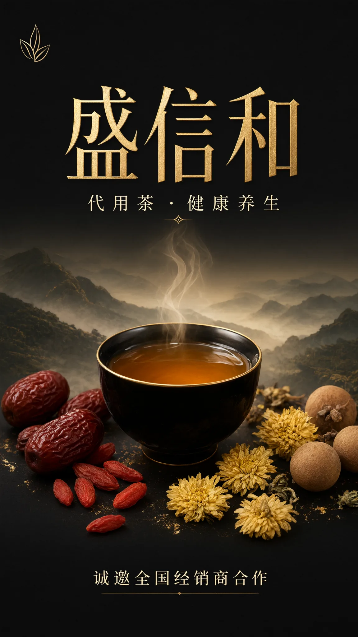 蜜蜂健康代用茶招商海报